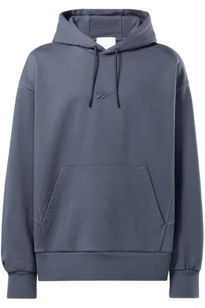 Reebok Logo-embroidered cotton hoodie