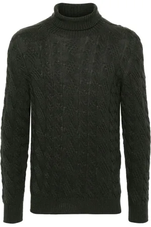 TAGLIATORE Roll-neck cable-knit jumper
