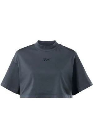 Reebok Logo-embroidered cropped T-shirt