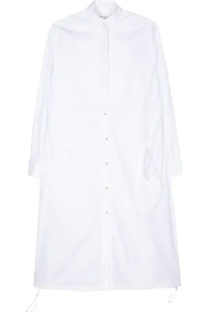 WALES BONNER Contrast poplin midi dress