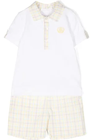 PATACHOU Checked seersucker shorts set