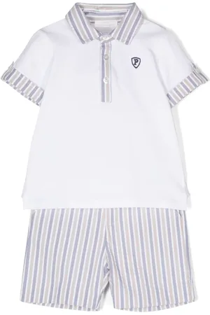 PATACHOU Striped cotton shorts set