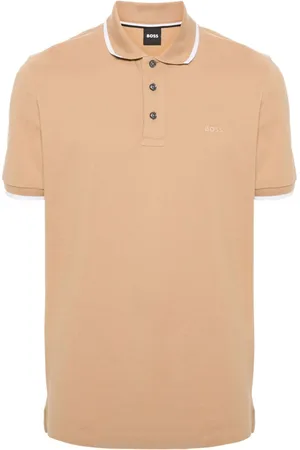 HUGO BOSS Logo-embroidered piqué polo shirt
