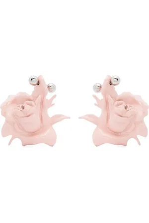 Justine Clenquet Juliet pierced rose-detailed earrings