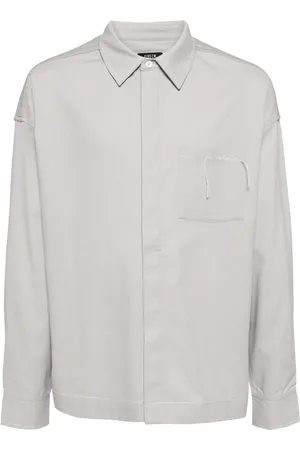 FIVE CM Logo-embroidered panelled shirt