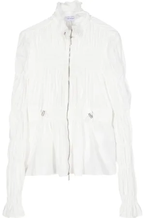 OFF-WHITE Ruched zip-up jacket