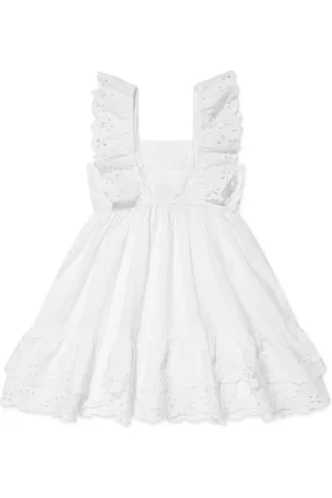 Molo Broderie-anglaise ruffled dress