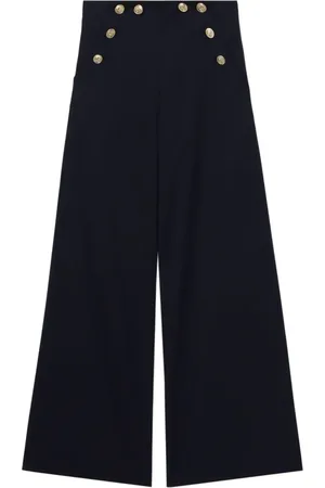 yuhan wang Decorative-button palazzo pants