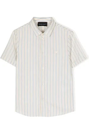 Emporio Armani Logo-embroidered striped shirt