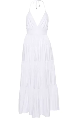 Patrizia Pepe Plissé poplin maxi dress