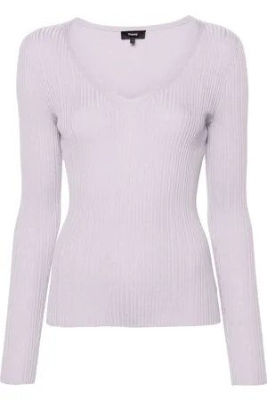 THEORY V-neck knitted top