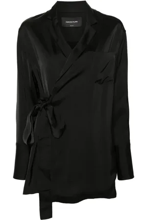 Fabiana Filippi Open-front satin blazer