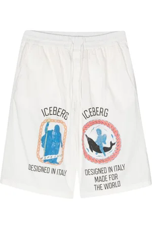 Iceberg Roma-print cotton shorts