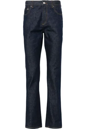 Gucci GG-embossed straight-leg jeans
