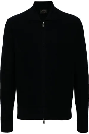 BRIONI Ribbed cashmere zip-front sweater