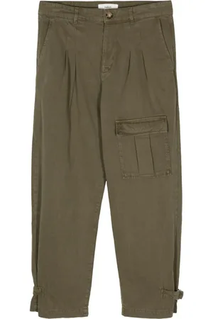 Bash Marron cotton cropped trousers
