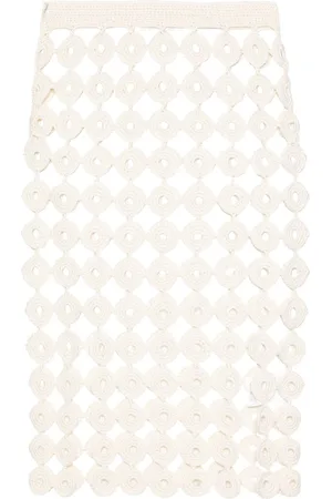 WALES BONNER Stanza crochet-knit midi skirt