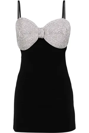 Mach & Mach Crystal-embellished mini dress