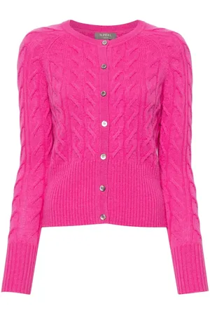 N.PEAL Myla cable-knit cashmere cardigan