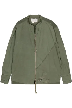 GREG LAUREN Cotton zip-up jacket