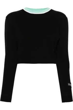 Patou Logo-patch cropped jumper