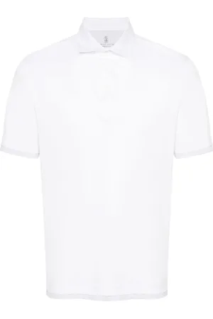 Brunello Cucinelli Contrasting-trim cotton polo shirt
