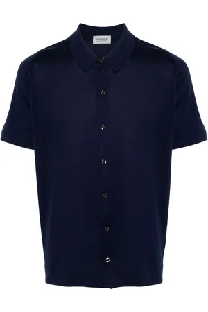 JOHN SMEDLEY Folke fine-ribbed shirt