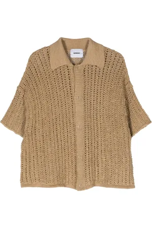 BONSAI Shortsleeve open-knit cardigan