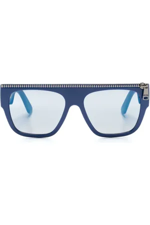 Moschino Zip-detail square-frame sunglasses