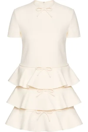 VALENTINO GARAVANI Bow-detail tiered minidress