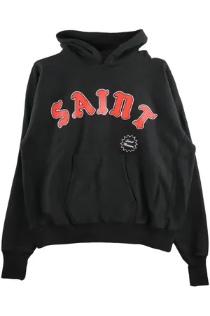 SAINT MXXXXXX Logo-print cotton hoodie