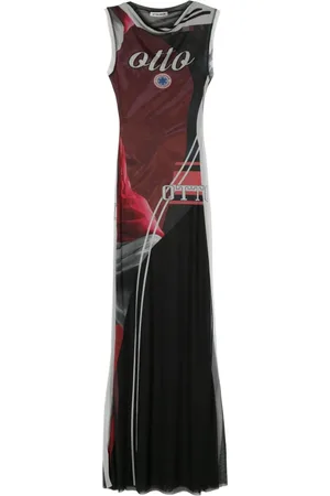 OTTOLINGER Soccer-print mesh maxi dress