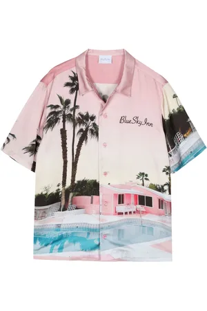 BLUE SKY INN Motel satin shirt