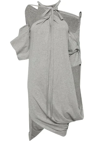 pushBUTTON Asymmetric draped dress