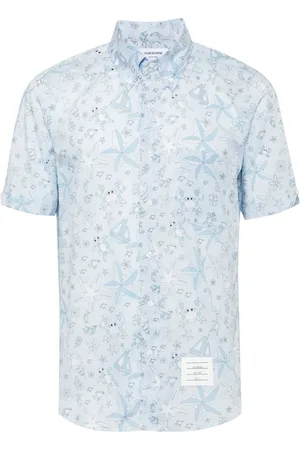 Thom Browne Graphic-print cotton shirt