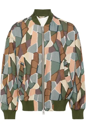 Emporio Armani Jacquard cotton bomber jacket