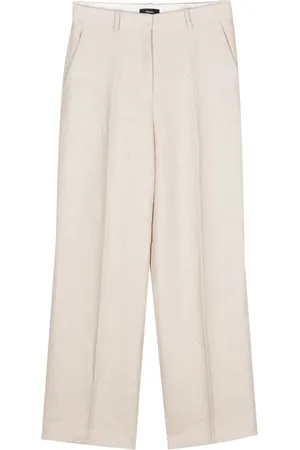 THEORY Linen straight-leg trousers