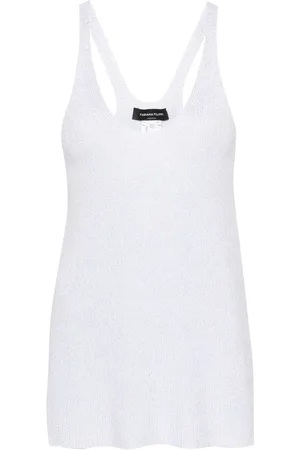 Fabiana Filippi Metallic-threading knitted top