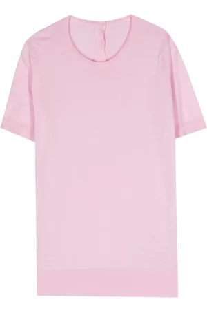 JOHN SMEDLEY Fine-ribbed cotton top