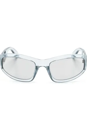 Moschino Logo-lettering biker-frame sunglasses