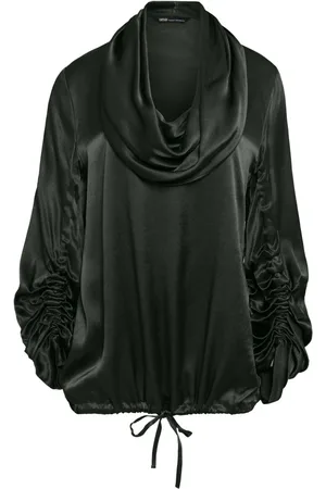 Uma Raquel Davidowicz Draped-collar drawstring blouse
