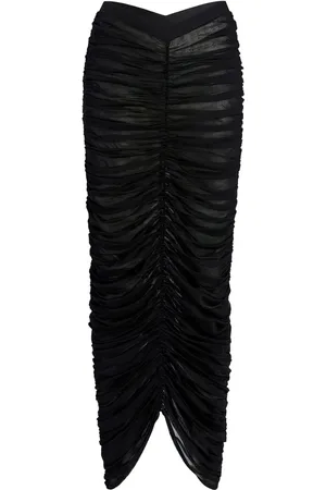 Khaite Laure ruched silk skirt