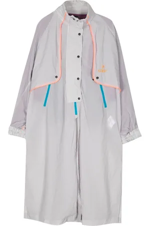 Kolor Contrasting-trim raglan-sleeves coat