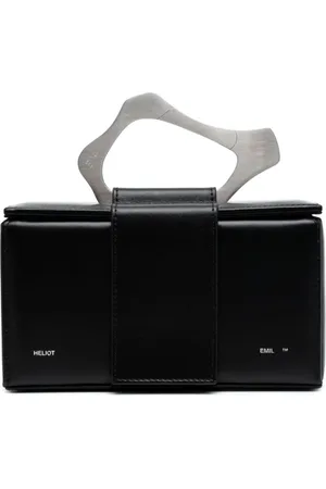HELIOT EMIL Charred Carabiner leather clutch bag