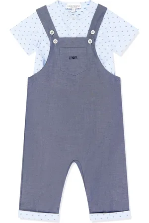 Emporio Armani Logo-embroidered romper set