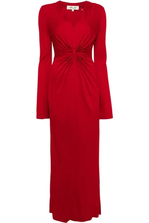 Diane von Furstenberg Lauren ruched-detail maxi dress