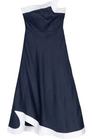 Staud Sirani asymmetric linen dress