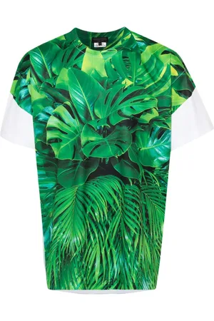 Comme des Garçons Leaves-print crew-neck T-shirt
