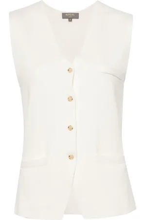 N.PEAL Mila cotton-blend waistcoat