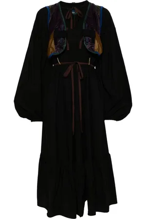 Kolor Panelled drawstring dress